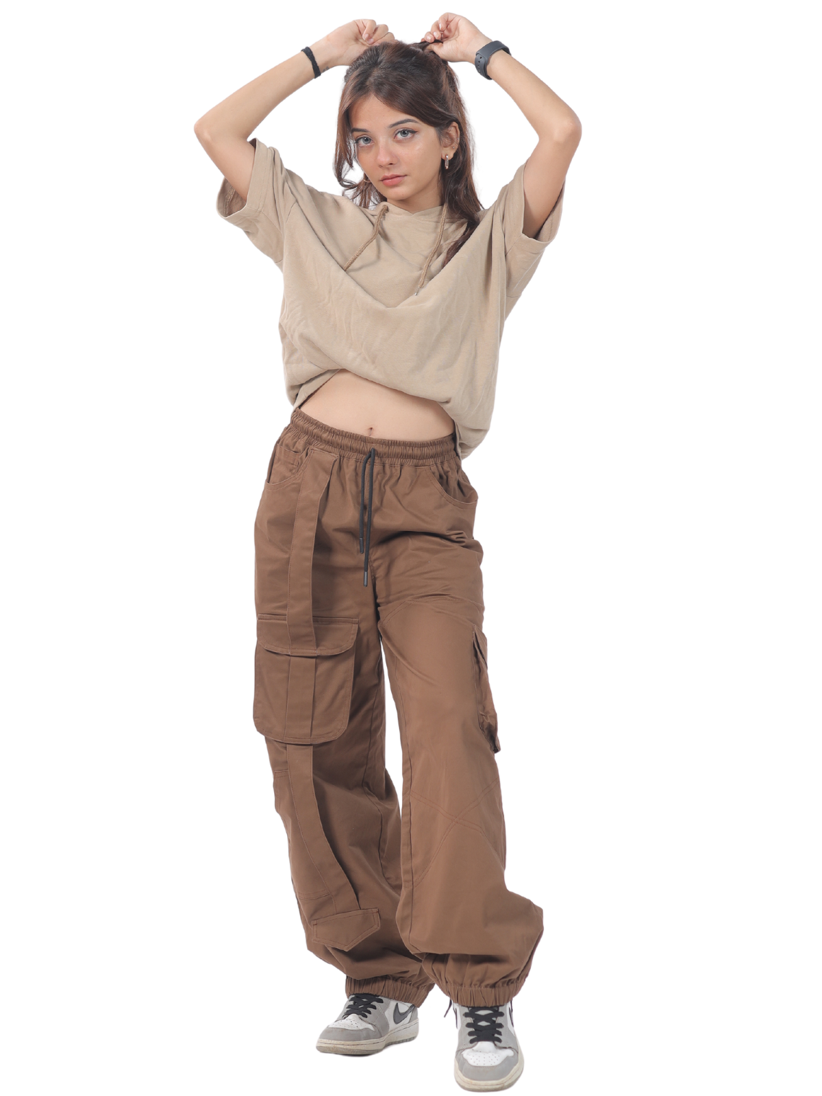 brown-caesars-brown-cargo-joggers-1